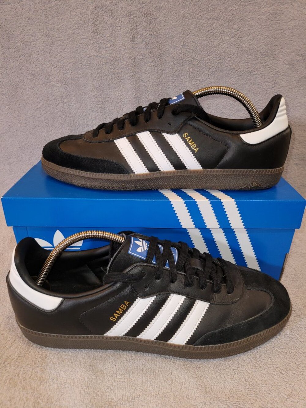 Adidas Samba Men's Size 10.5 OG Black White Brown Gum Sneakers B75807 (#2912)